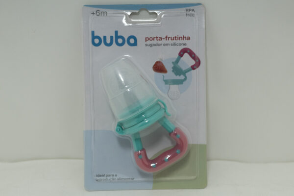 Porta Frutinha Rosa Buba Sugador em Silicone +6m