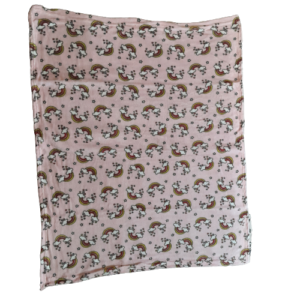 Manta de Bebê Mantinha Estampada Rosa