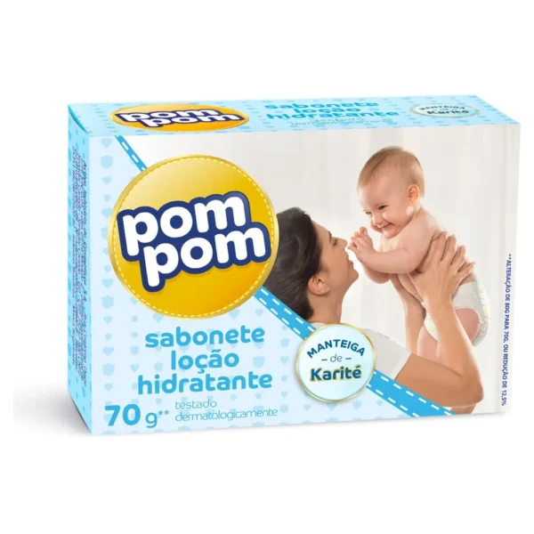 Sabonete Em Barra Pom Pom Loção Hidratante 70g