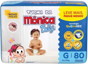 Fralda Pacote Giga Turma da Monica Baby